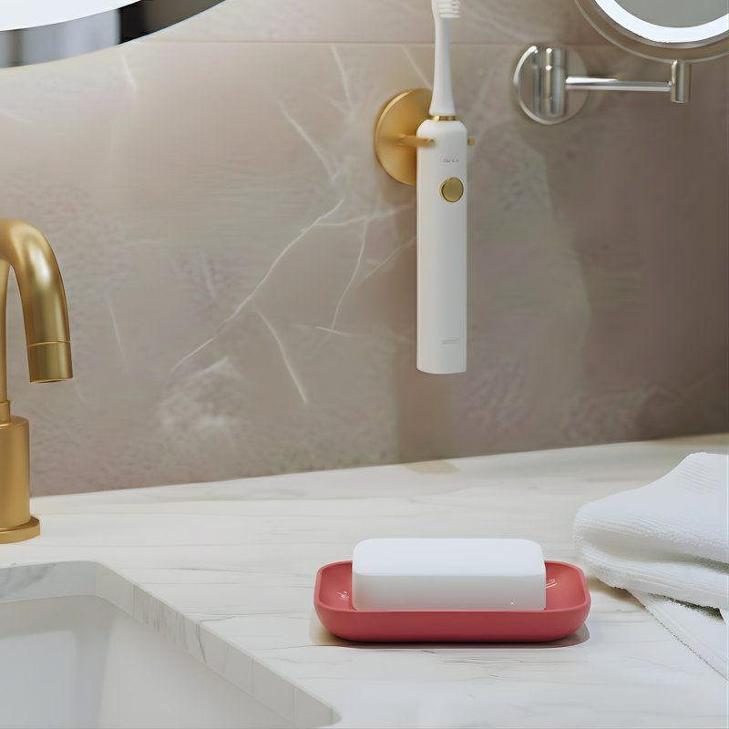 Porte-savon ROUS Hardware - Porte-savon en aluminium massif, finition mate, 1 pièce, Rosé (rose)