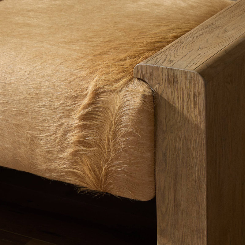 Knox Accent Bench-Light Hair on Hide