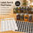 Wood Hanging Spice Rack Organizer 4 Pack with 24 Spice Jars, 386 Spice Labels, Chalk Marker & Funnel, Multi-Purpose for Cabinet Door & Wall Mount