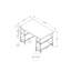 Bureau d'ordinateur, bureau personnel, ordinateur portable, tablettes de rangement, L 48 po, travail, stratifié blanc, métal blanc, contemporain, moderne-518075454