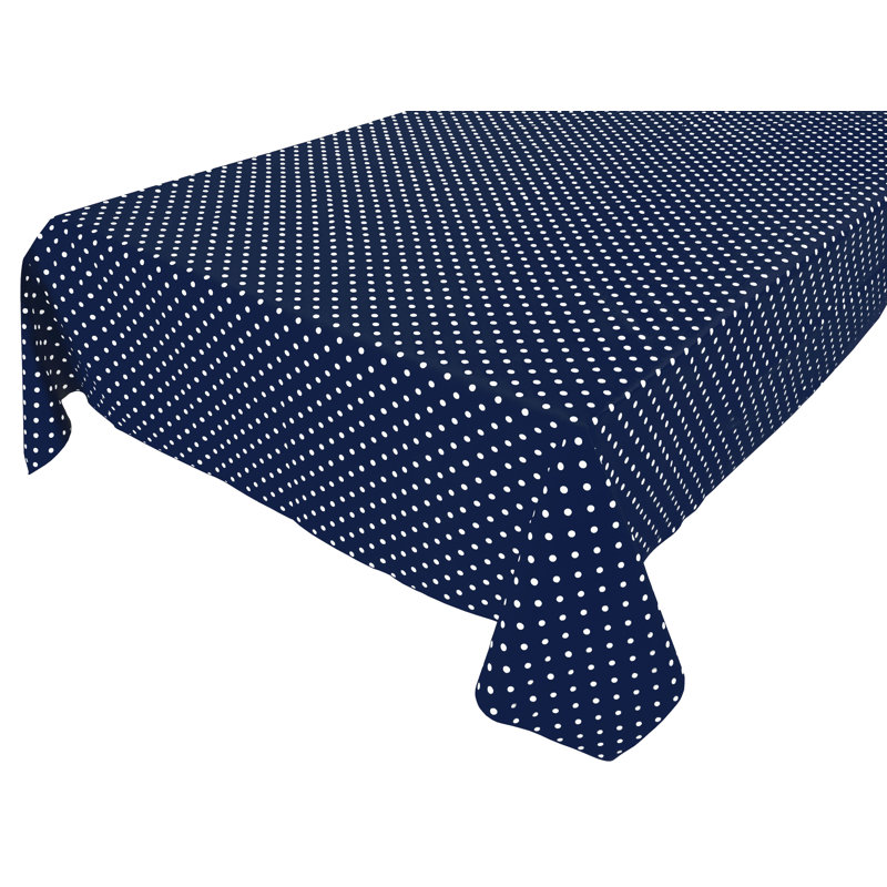 Nappes à petits pois, L 60 po x l 48 po, Bleu marine/blanc