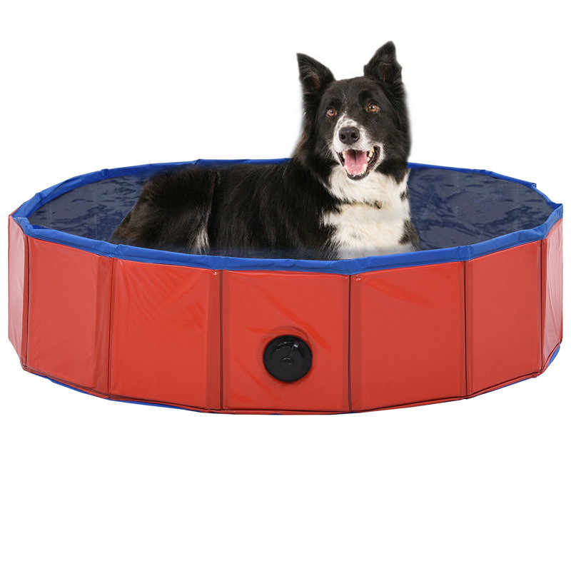 Gunnulf PVC Pet Pool, 31.5" W × 7.9" H, Red
