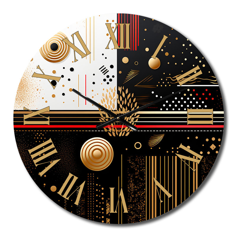 Horloge murale en métal Kamrey, Moyenne