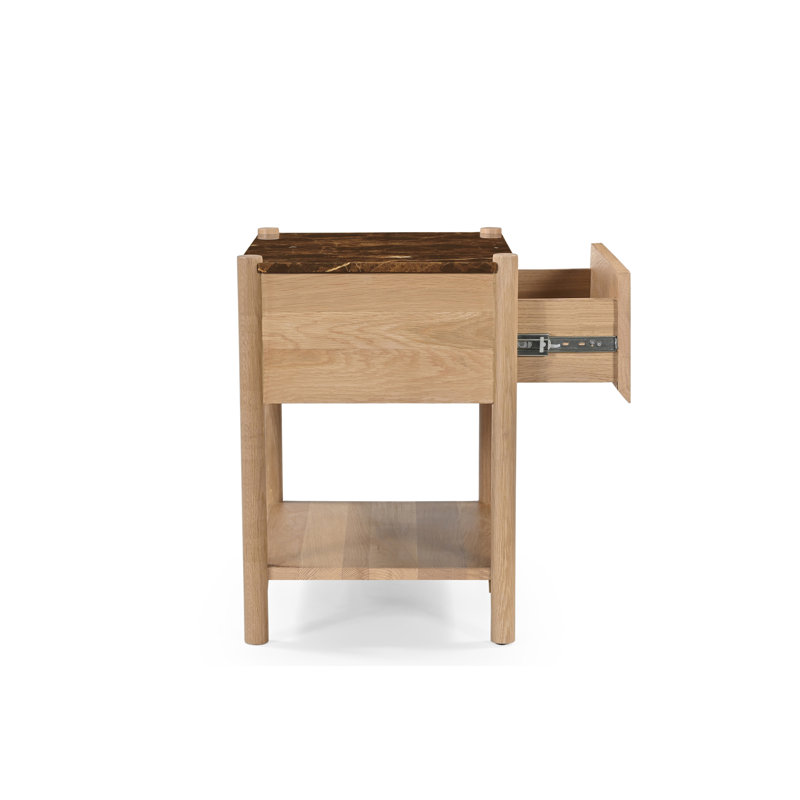 Elio 1 - Drawer Solid Wood Nightstand