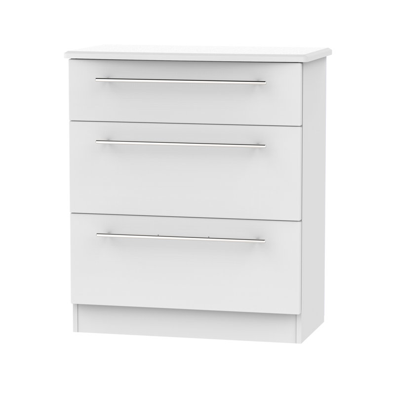 Fully Assembled Levine 3 Drawer Chest