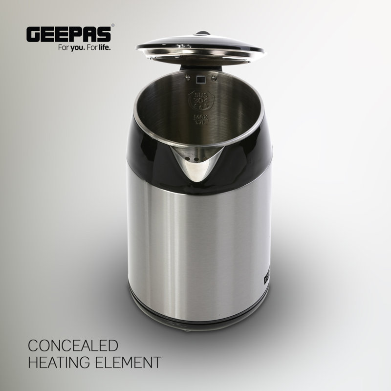 Geepas 1.7L Stainless Steel Electric Tea Kettle