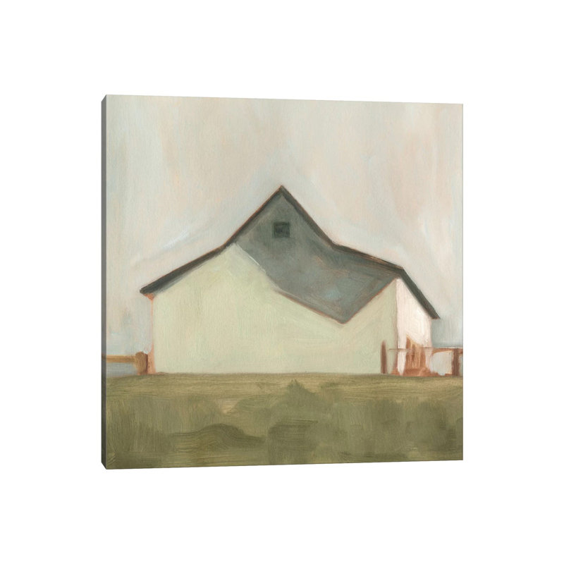 Serene Barn V by Emma Scarvey - Wrapped Canvas Painting, 30.48 cm H x 30.48 cm W