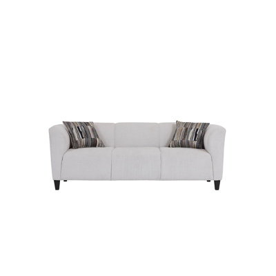 84" Upholstered Sofa with Audacity Charcoal Pillows