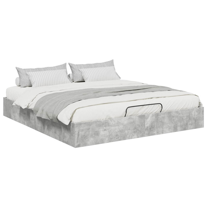 Bed, European Kingsize (160 x 200 cm), Concrete Grey