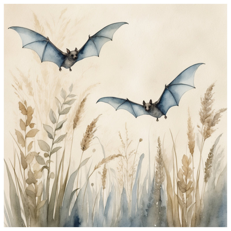 Flying Bats In Field Comforter, Queen