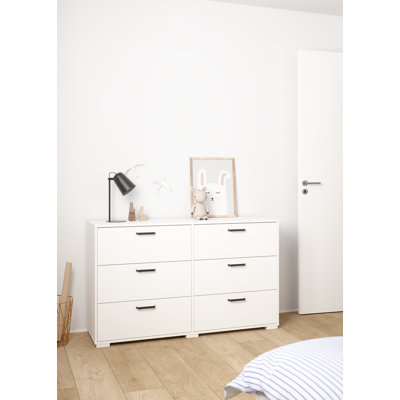  Chesnel 54.61" W 6 Drawer Double Dresser