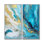 Turquoise doré infusé marbre III - art mural moderne 2 panneaux