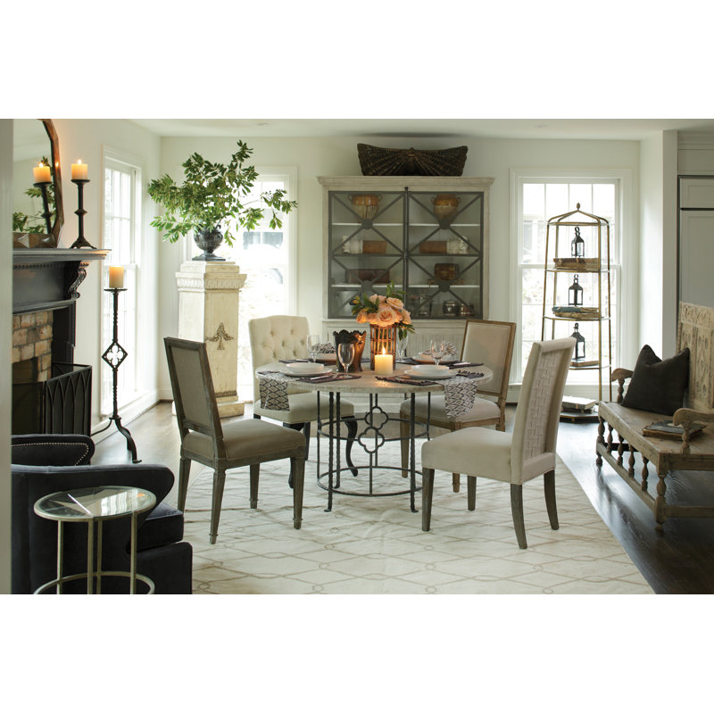 Verona Upholstered Side chair, Burnished Oak