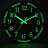 11.81x1.97" Night Light Wall Clock