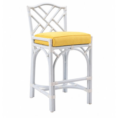 Chippendale Outdoor 30.5 " H Patio Stool with Sunbrella® Cushion