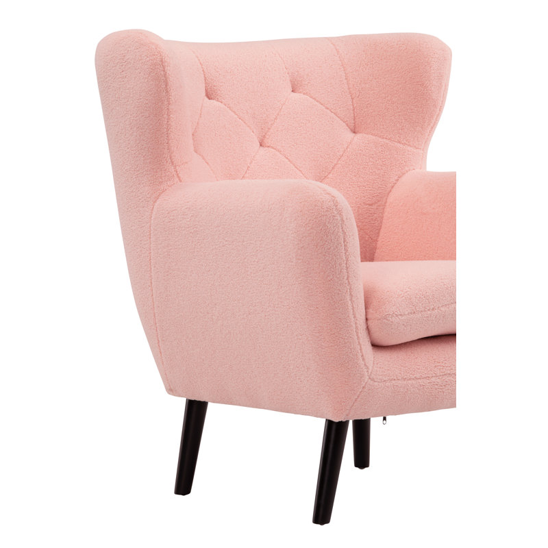 Upholstered Armchair, Pink