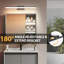 Luminaire de salle de bain moderne à DEL 32 po - Élégante applique murale en métal noir pour miroir, vestiaire ou lavabo-480812761-480812762