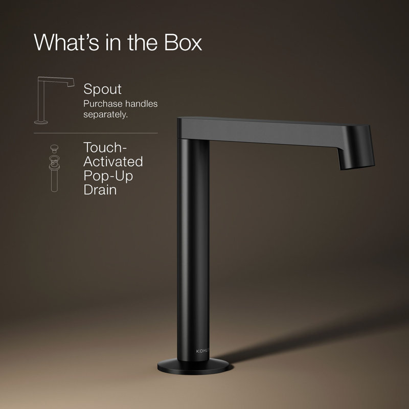 Components™ Bathroom Sink Spout with Row Design, Matte Black