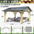 Outdoor Cedar Wooden Gazebo with Netting & Curtains, Patio Galvanized Steel Hardtop Gazebo-104311550