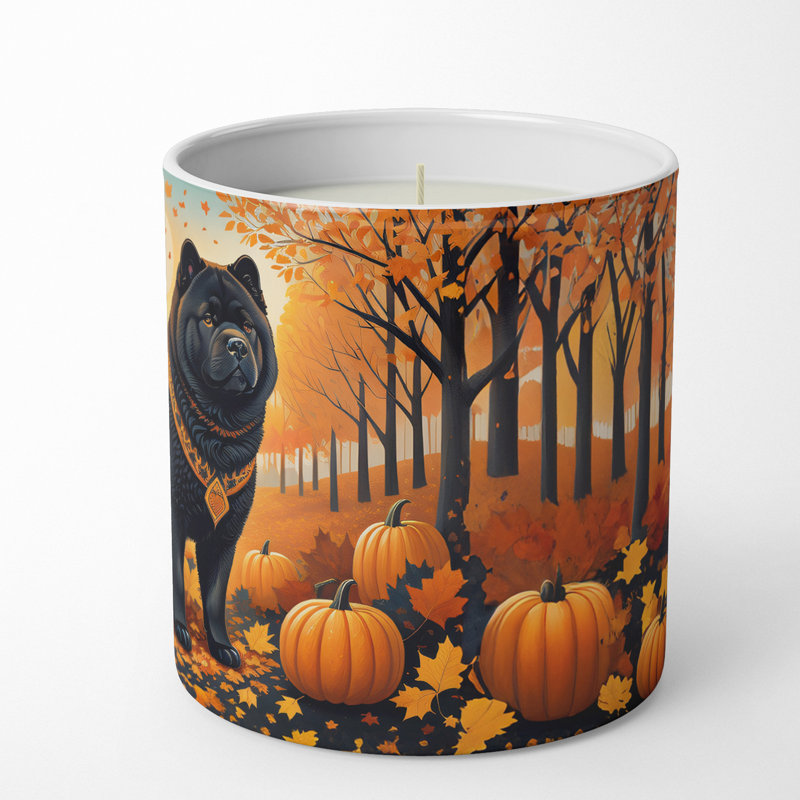 Bougie décorative noire Chow Chow