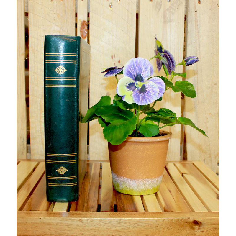 Plante artificielle en pot 10 po, Bleu