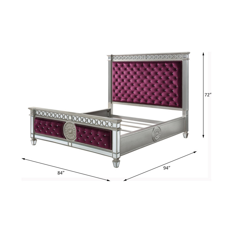 Mcelfresh Upholstered Standard Bed, Queen, Black