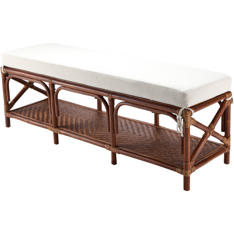 Banc de rangement Harker, Blé / bois