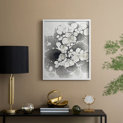 Marbling VII Framed Print - Solid Wood