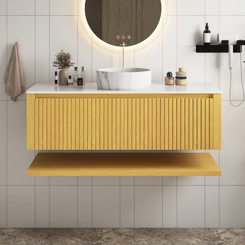 Meuble-lavabo mural simple 48 po avec comptoir
