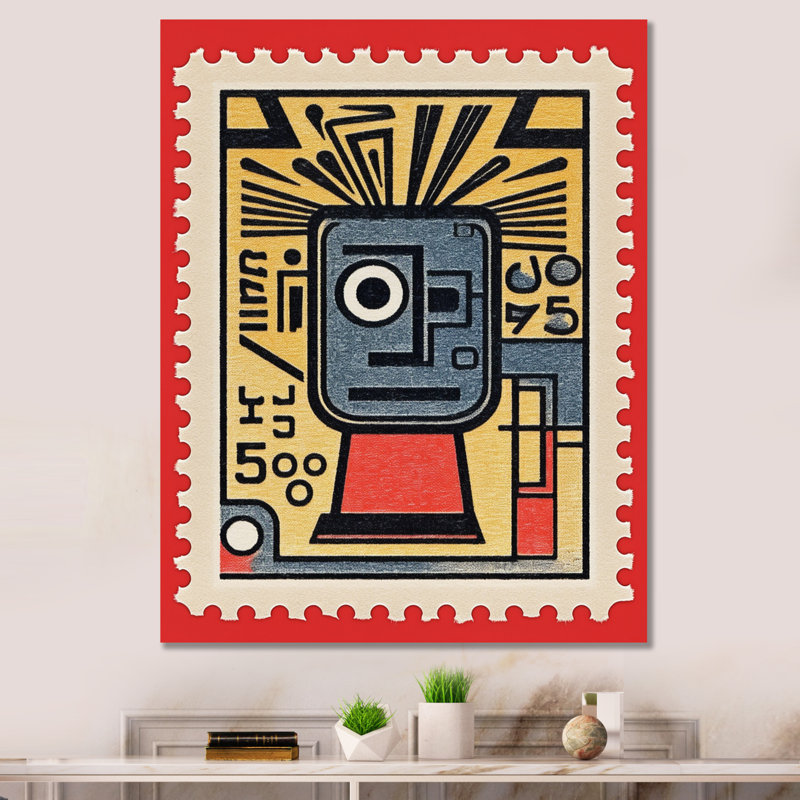 «Retro Stamp Tribute to Keith I», reproduction sur toile, H 40 po x l 30 po x P 1,5 po, Toile tendue