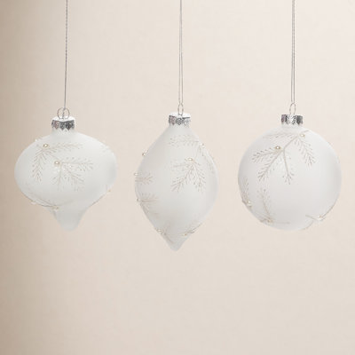 3 Piece Pine Needle Hanging Ornament Set