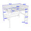 Metal Loft Bed With Desk, USB Ports And LED Lights