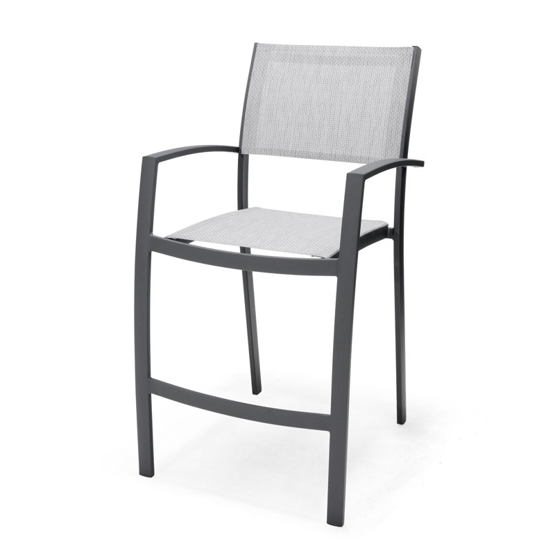 Outdoor Patio 4Pc Aluminum High Dining Chairs