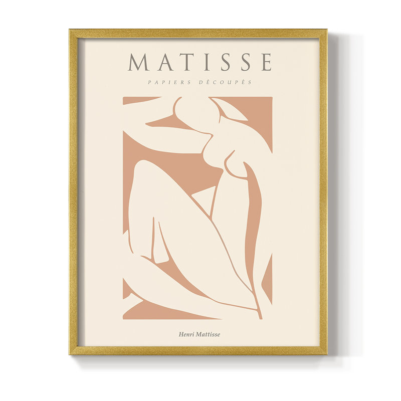 Matisse C, reproduction encadrée - bois massif, H 20 po x l 16 po