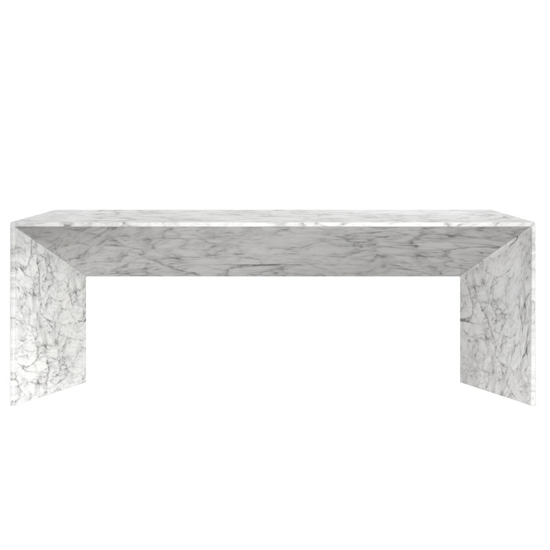 Nomad Coffee Table, White Marble