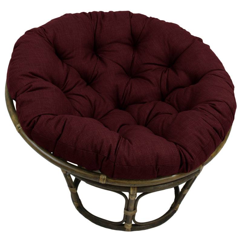 Outdoor 6'' Papasan Seat Cushion, Merlot, 52" W x 52" D