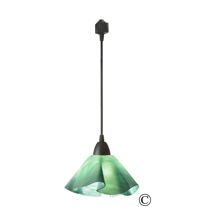 Luminaire suspendu Dale, Grand, Noir, Vert écume de mer
