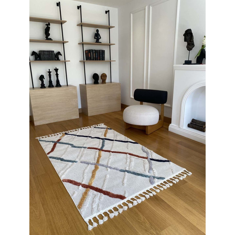 Tapis en coton Tilina, Rectangle 2 pi 7 po x 13 pi 1 po