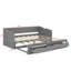 Lit de jour simple avec lit gigogne et tiroirs de rangement, lit de jour en bois avec tiroirs, lit de jour peu encombrant avec lit gigogne extensible-1457415120