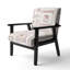 Fauteuil d'appoint rembourré transitionnel «Gottwaldt - Pink Geometric Form Windows I»