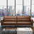 86.61 Inch Leather Sofa With Solid Wood Frame And Metal Legs