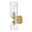 Refined Two-Light Ribbed Glass Bath Vanity Sconce-122467651