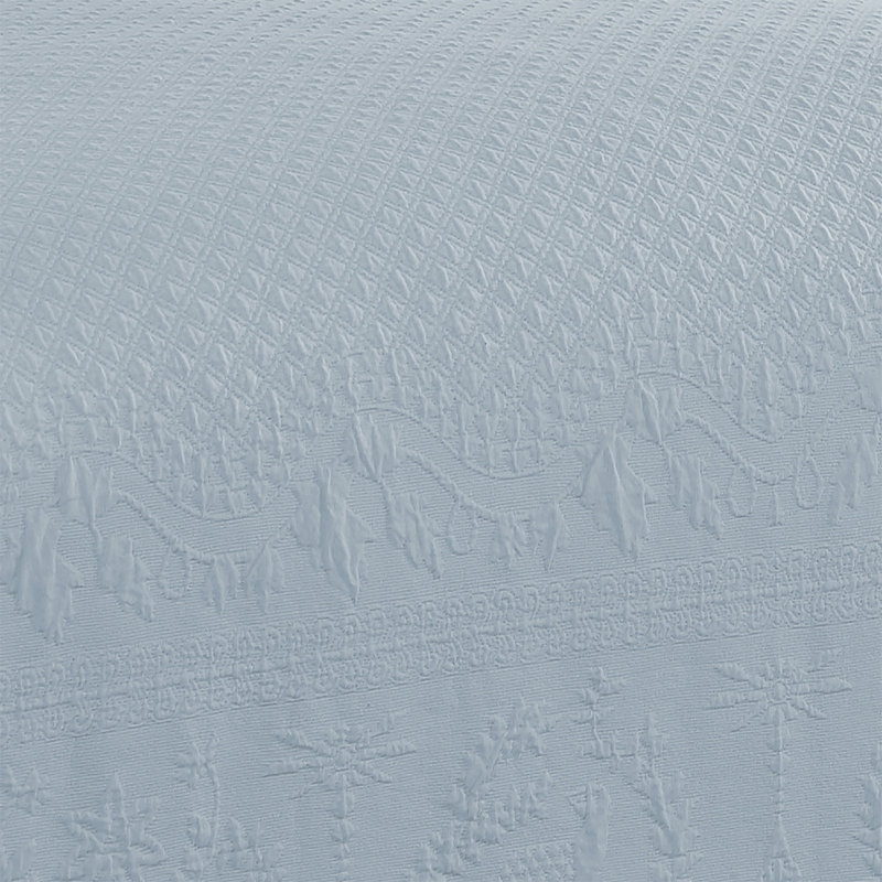 King Blue Cotton Embroidered Hypoallergenic Sham