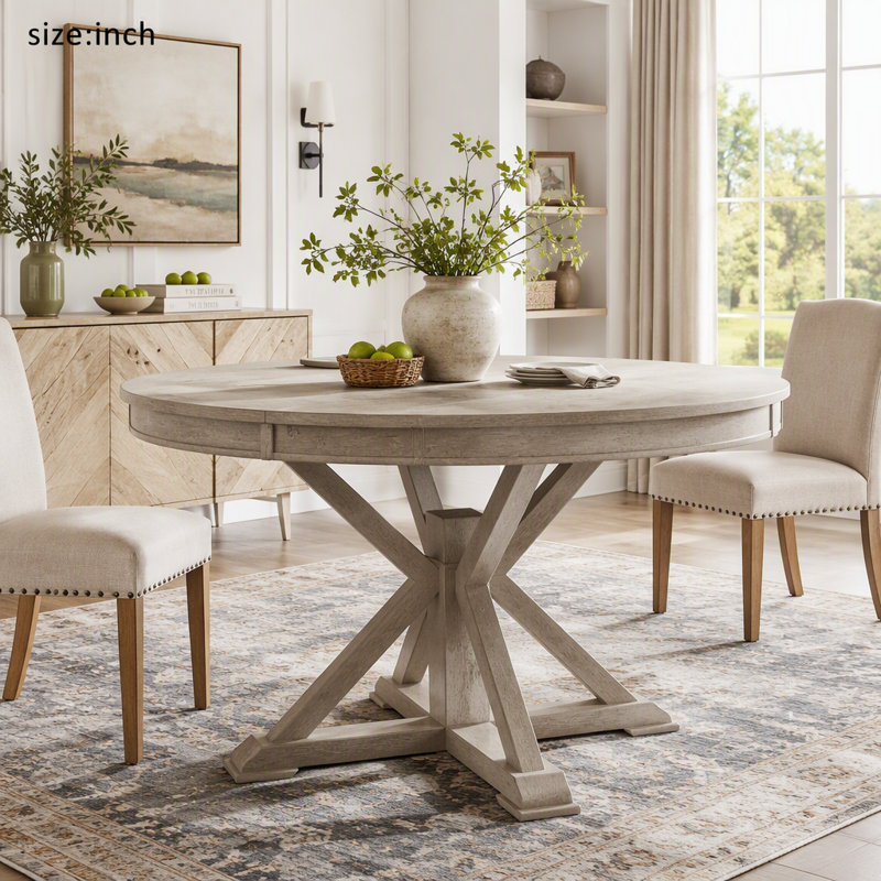 Table de salle à manger rétro avec rallonge papillon et base en forme de X, Espresso