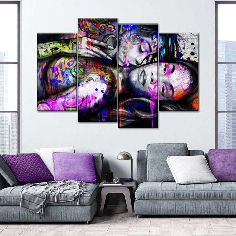 «African Affection», reproduction sur toile, H 22 po x l 36 po x P 1 po