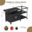Outdoor Grill Cart For Big Green Egg With Storage Box And Trash Rack