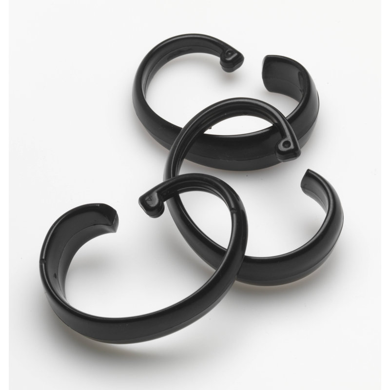 Crochets de rideau de douche Hang C Ease C, Noir