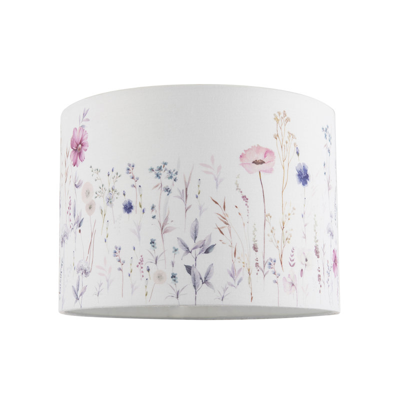 18 cm H Drum Fabric Lamp Shade ( No Direct Attachment Method ) in White