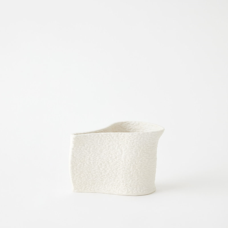 Windy Handmade Ceramic Table Vase, 6.25" H x 9" W x 5" D