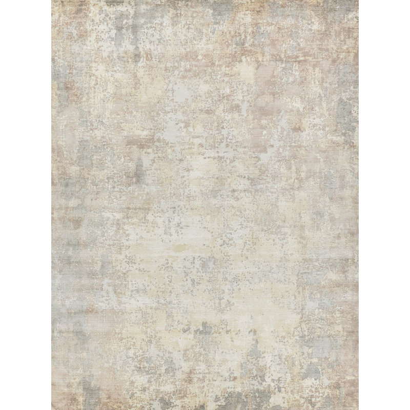 Murano Area Rug, Rectangle 9' x 12', Gold/Ivory